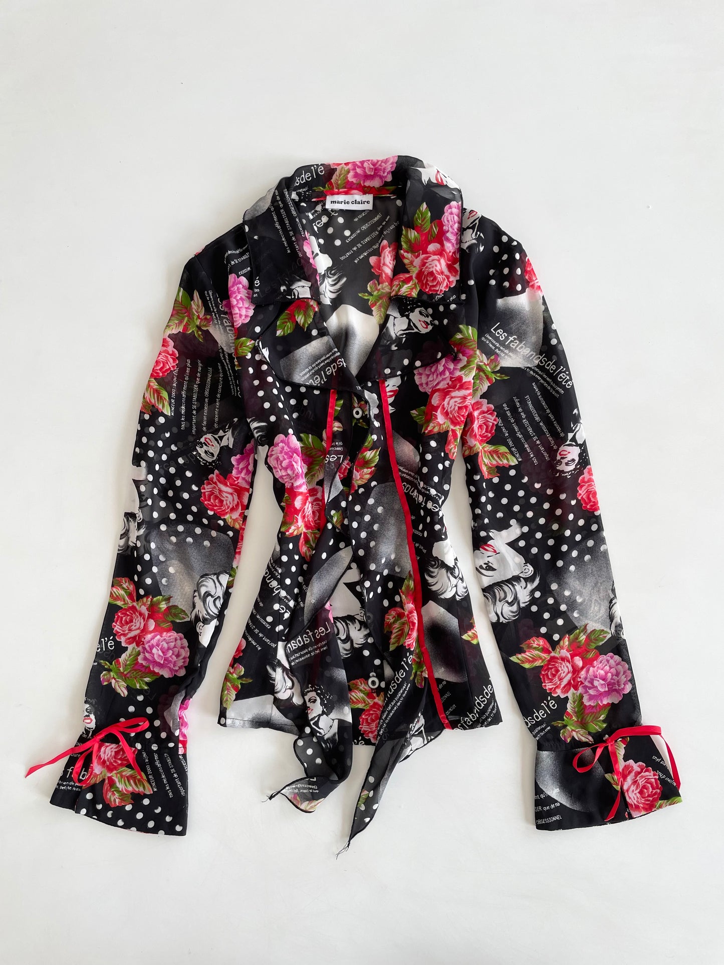 Marie Claire Vintage Sheer Shirt -Bust 26
