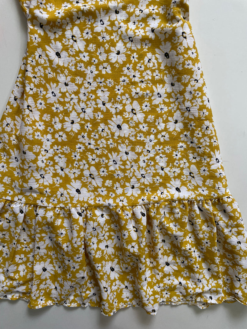 YELLOW FLORAL DRESS - BUST 36