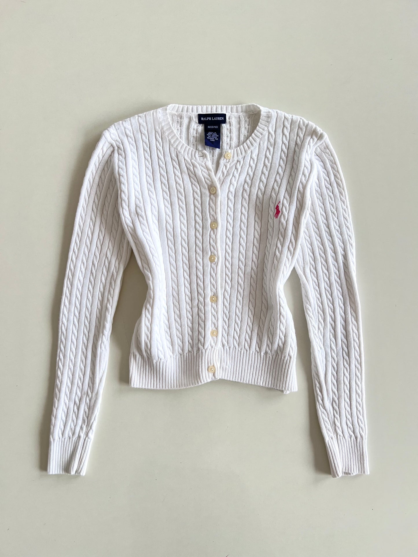 Ralph Lauren 100%Cotton Vintage Cardigan-Bust 32