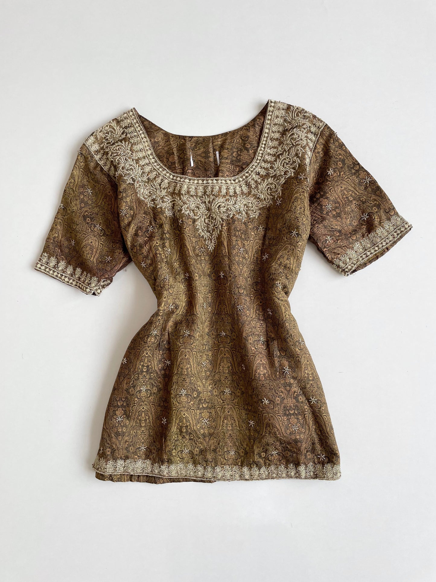 Embroidered Jacquard Vintage Kurti-Bust 38 to 40