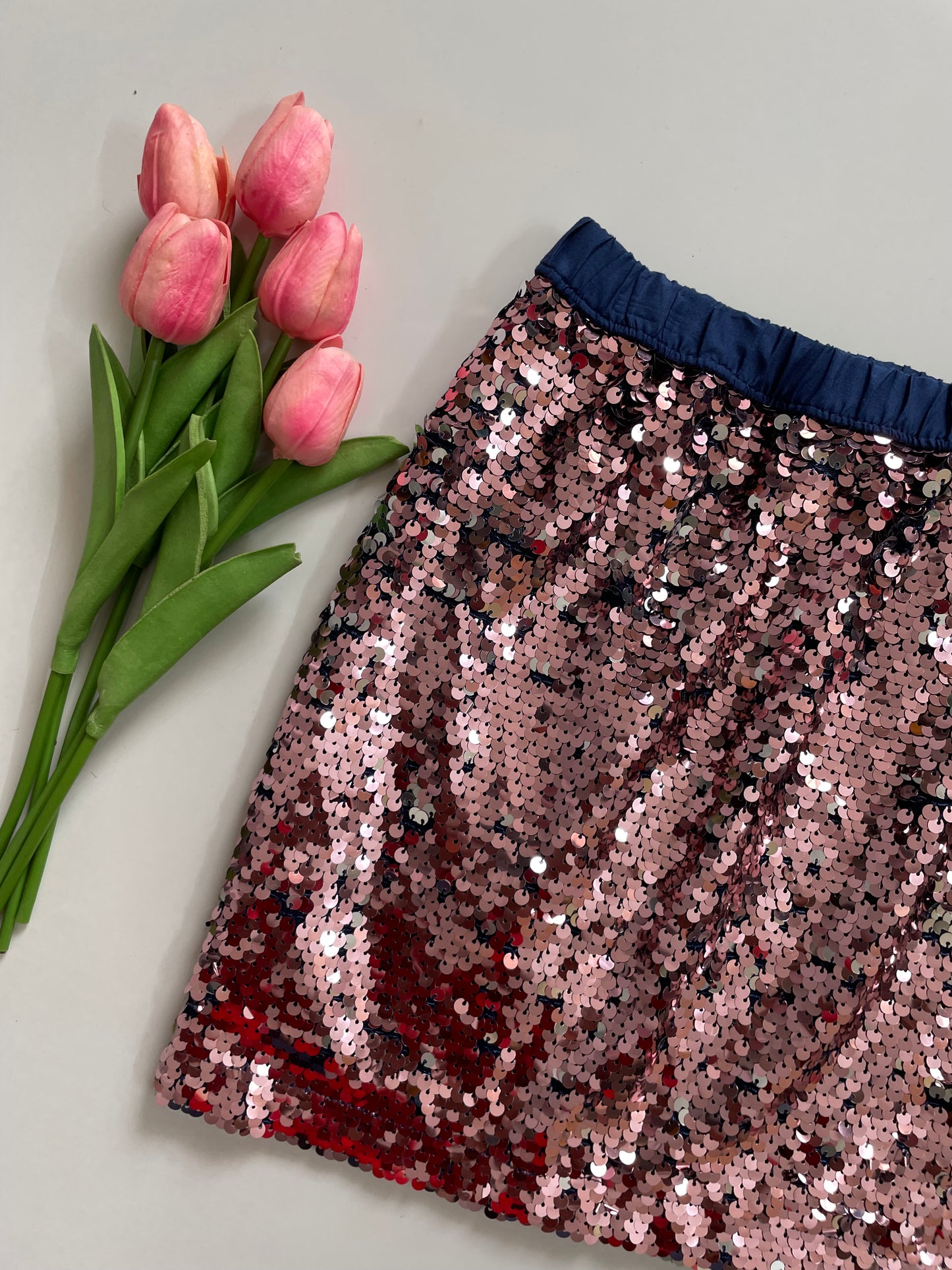 OSHKOSH SEQUIN PINK SKIRT - WAIST 26 TO 28