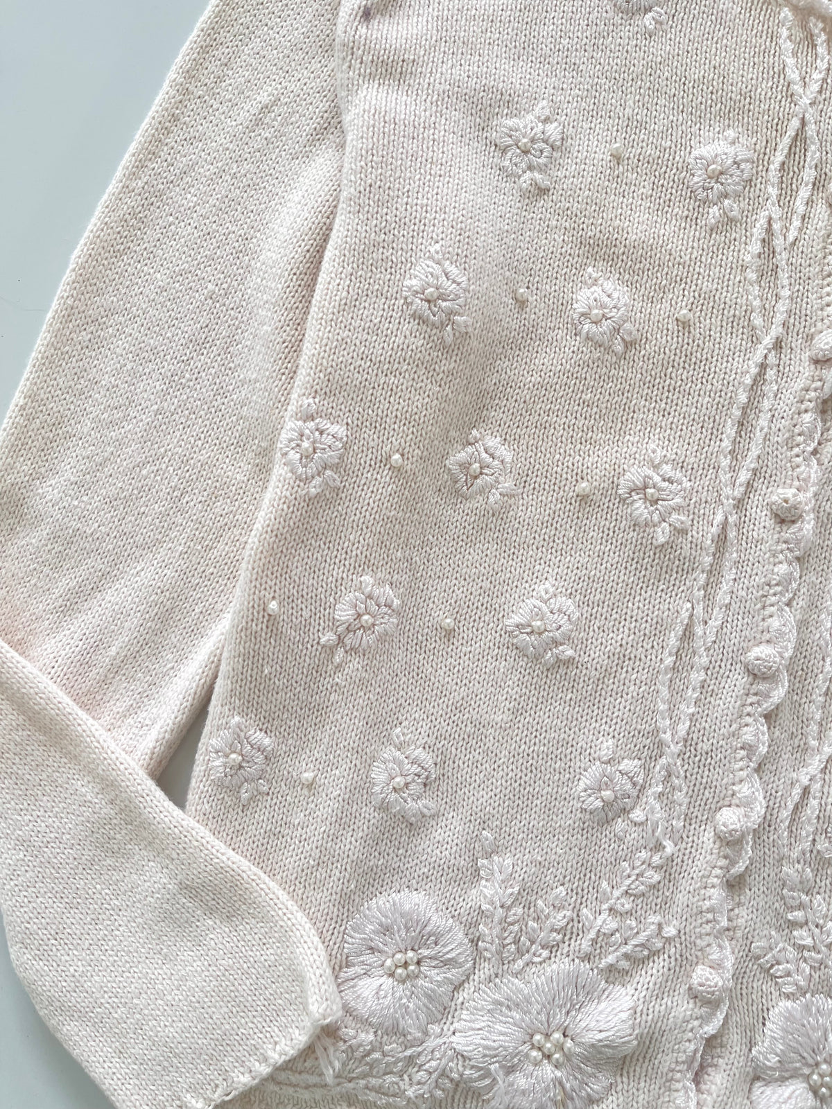Jeremy Beau Hand Embroidered Cardigan Sweater-Bust 48