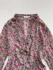 Ruffle Sheer Shirt-Bust 36