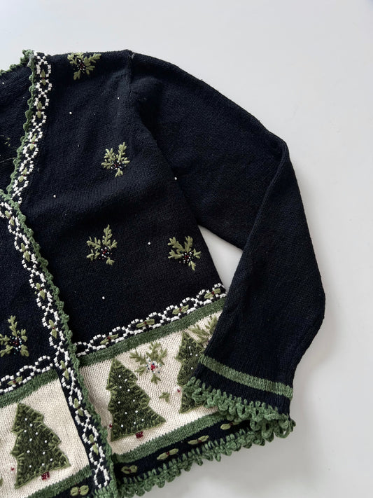 Reference Point Hand Embroidered Christmas Sweater-Bust 42