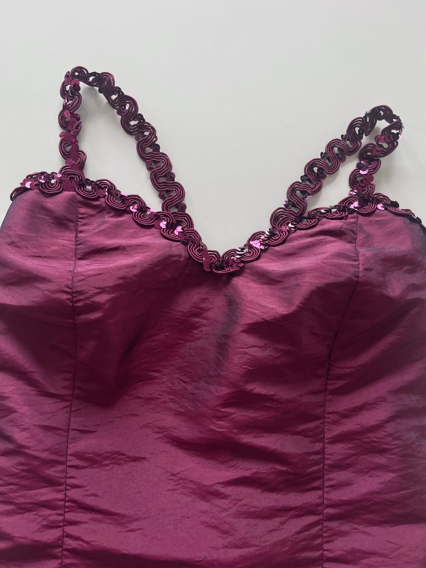 Wine Sequin Vintage Top-Bust 30 to 32