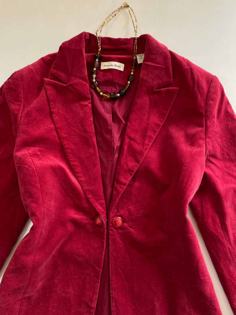 Amanda Smith Suede Blazer-Bust 42