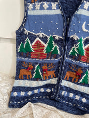 Bobbie Brooks Vintage Christmas Sweater Vest-Bust 40