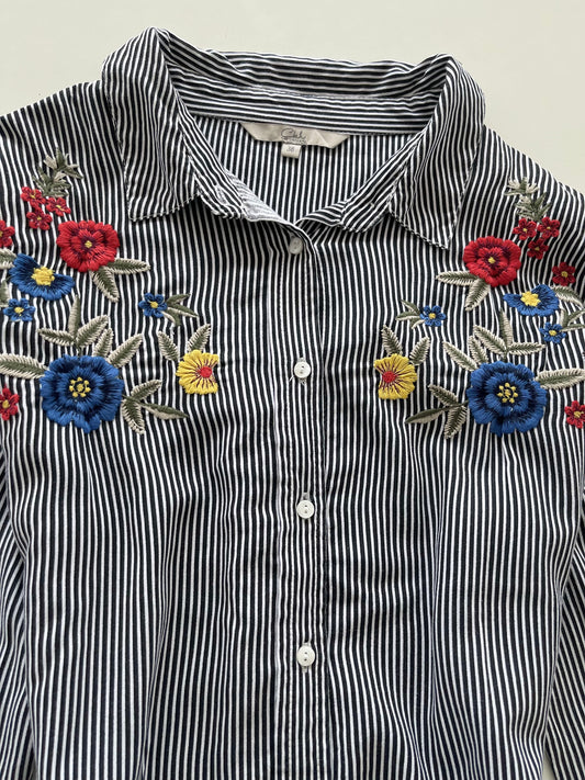 Clock House Embroidered Shirt-Bust 44