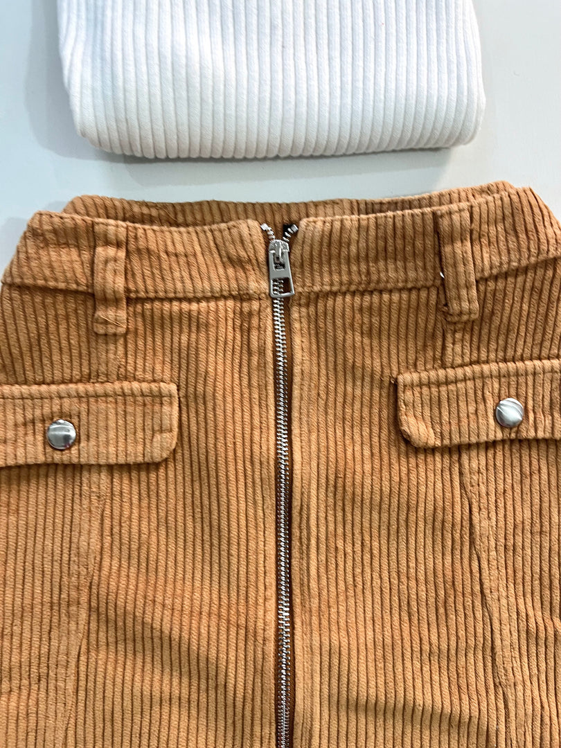 Bershka Corduroy Skirt-Waist 28