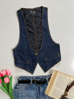 Load image into Gallery viewer, Stradivarius Denim Waistcoat-Bust 30
