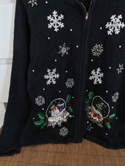 Embroidered Christmas Sweater-Bust 44