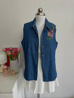 Load image into Gallery viewer, EMBROIDERED DENIM SHIRT - BUST 42
