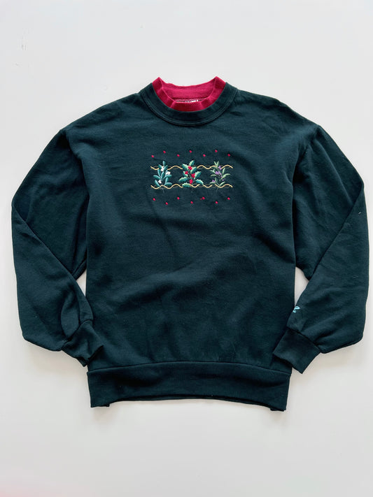 Top Stitch Embroidered Sweatshirt-Bust 46