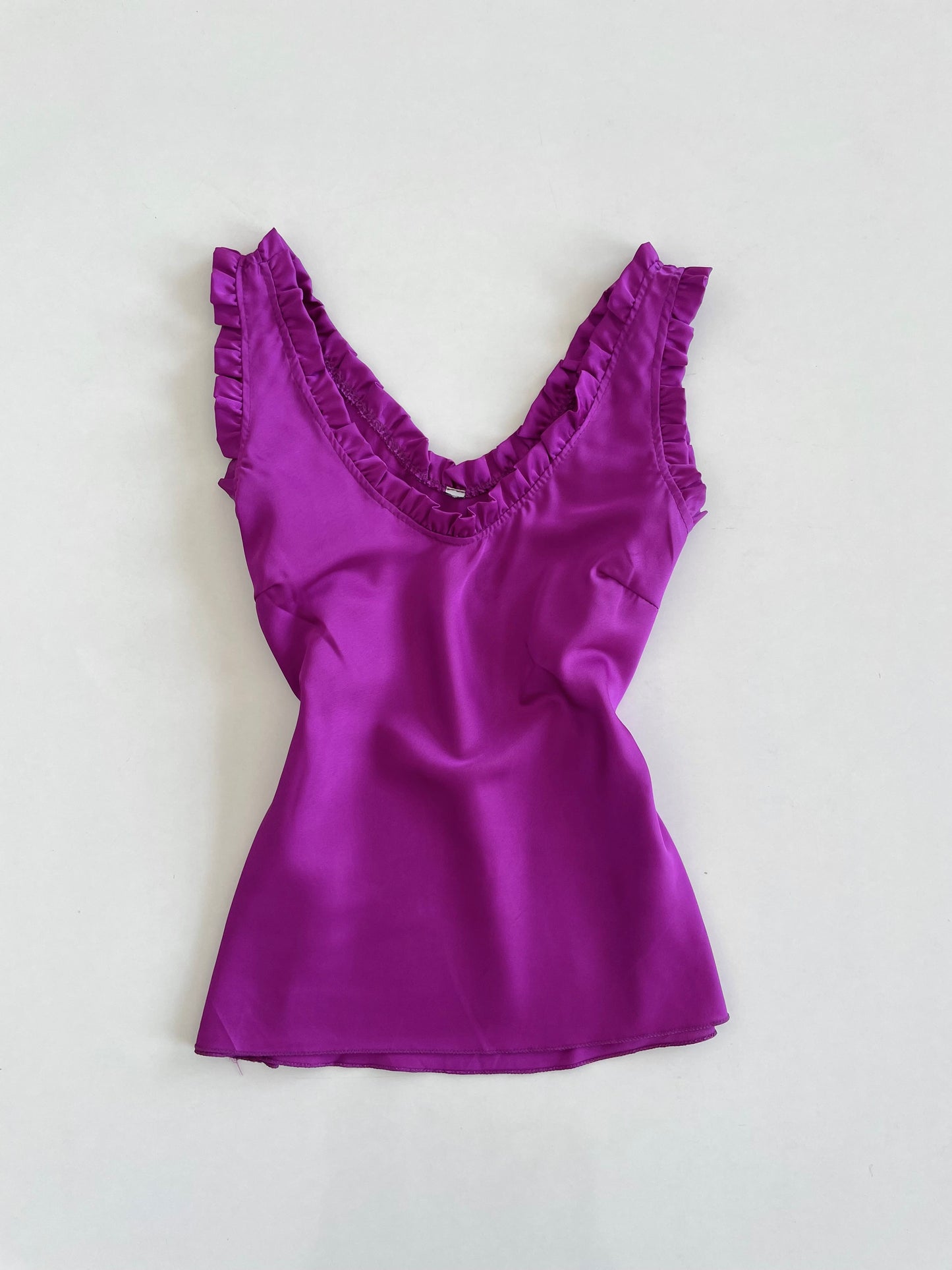 Satin Ruffle Top-Bust 36