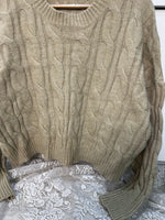 Load image into Gallery viewer, Cable Knit Chunky Soft Sweater-Bust 46
