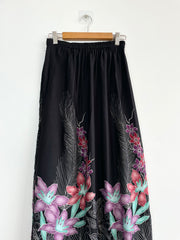 Black Flower Lady Skirt-Waist 26 to 30