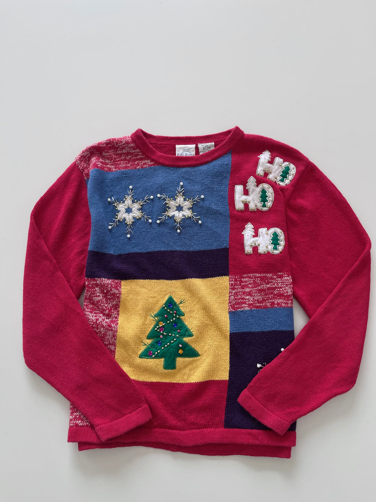 Bobbie Brooks Embroidered Christmas Sweater-Bust 50