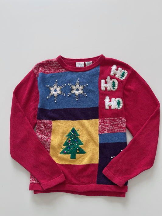 Bobbie Brooks Embroidered Christmas Sweater-Bust 50