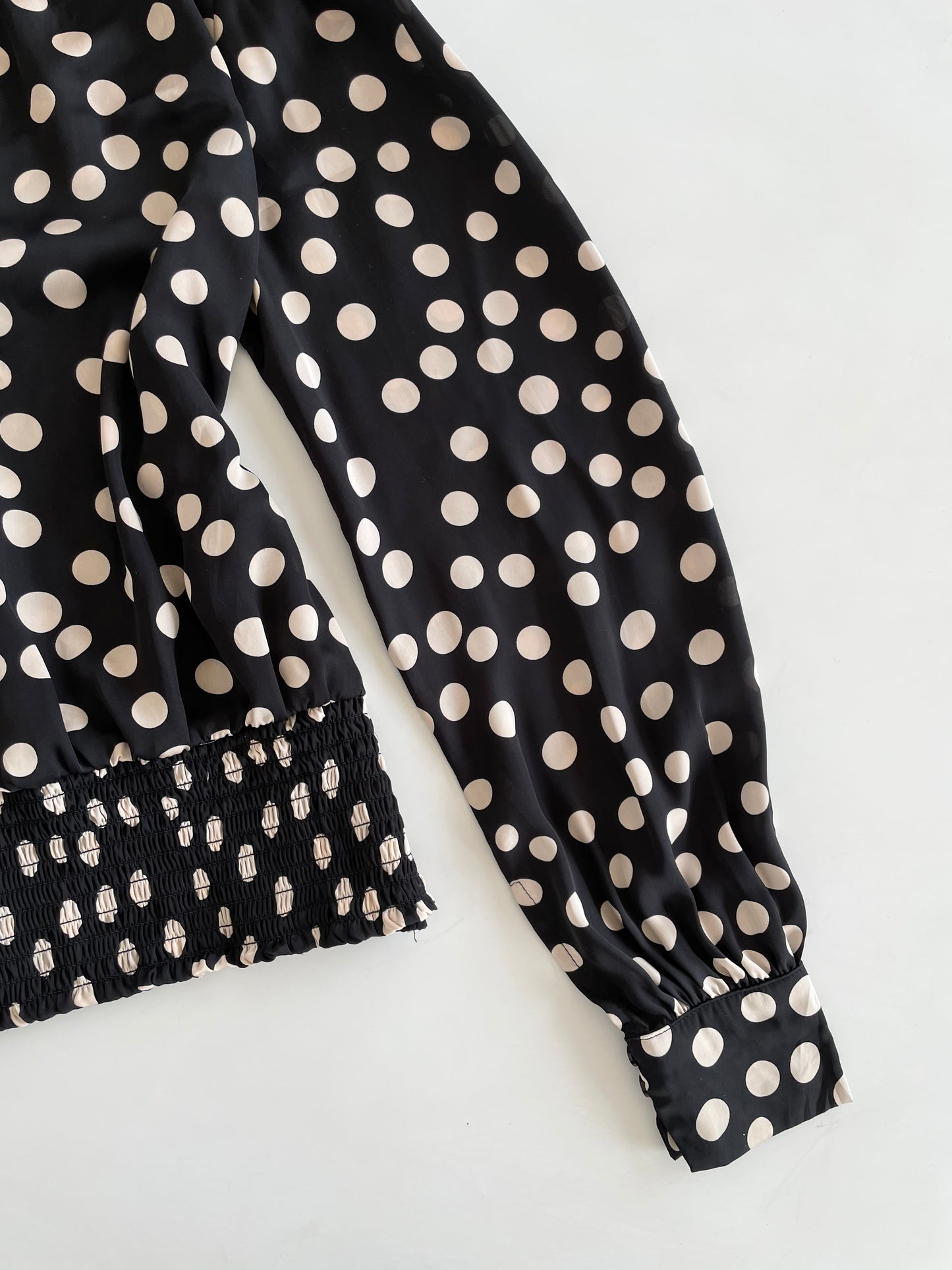 Blousology  Polka Dot Satin Top-Bust 36