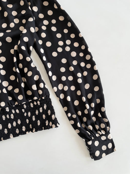 Blousology  Polka Dot Satin Top-Bust 36