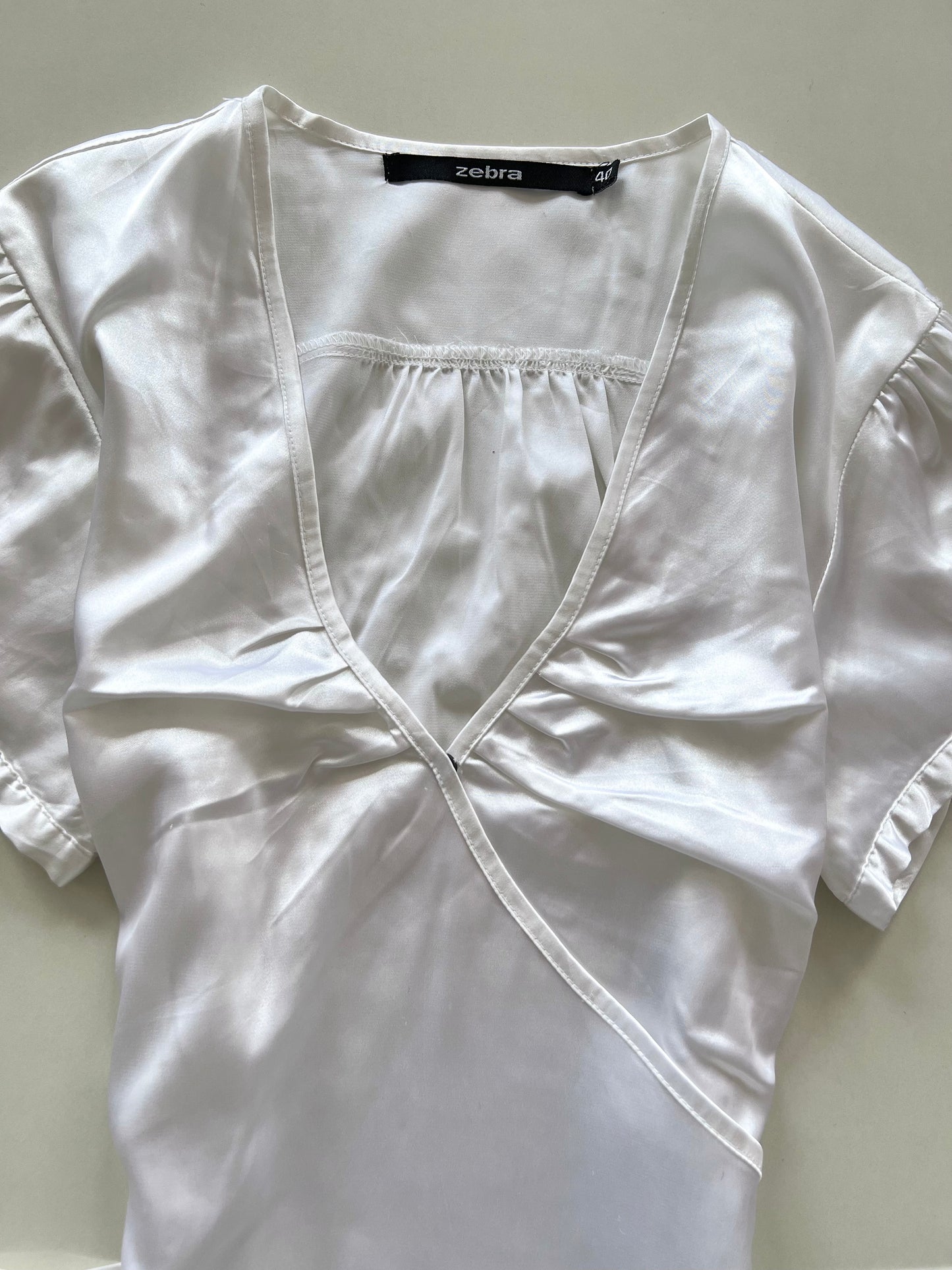Zebra Satin Vintage Top-Bust 38