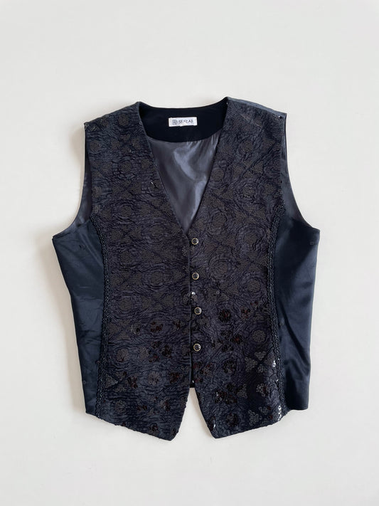 Sequin Vintage Waistcoat-Bust 44