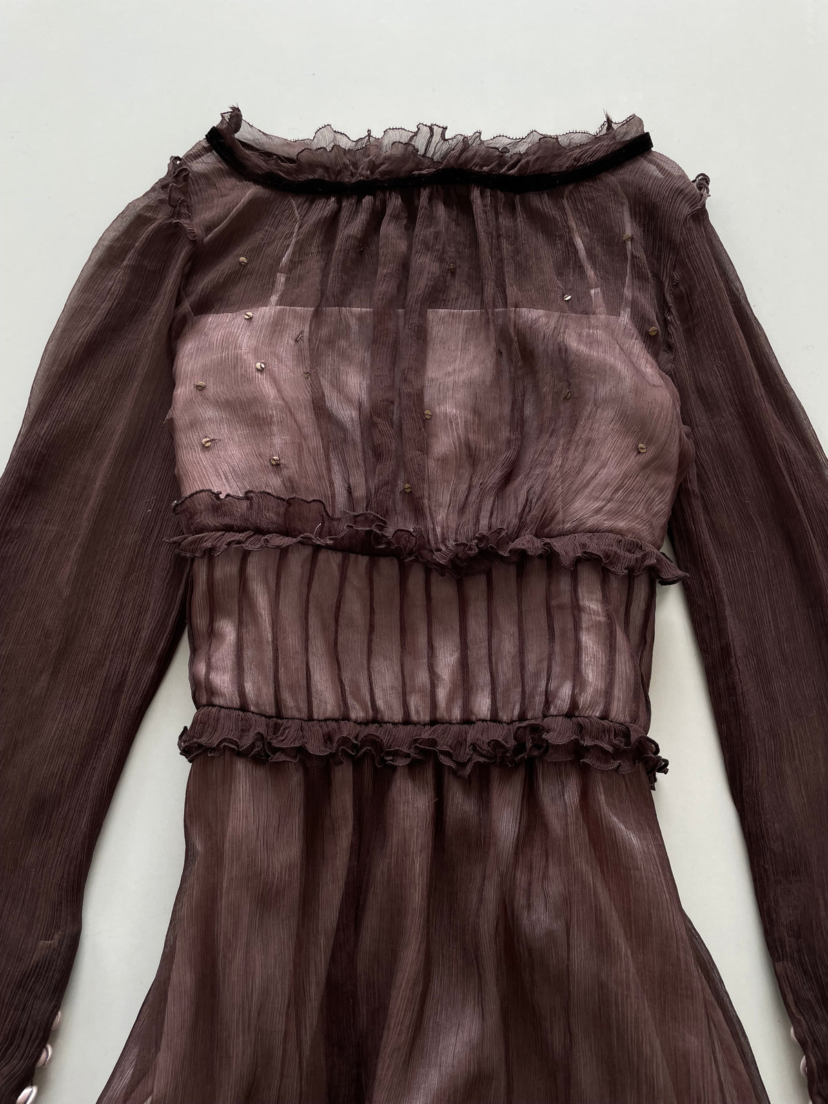 Pure Silk Vintage Dress-Bust 34
