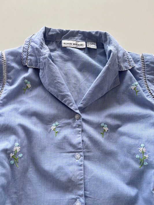 Allyson White More Cotton Embroidered Shirt-Bust 44