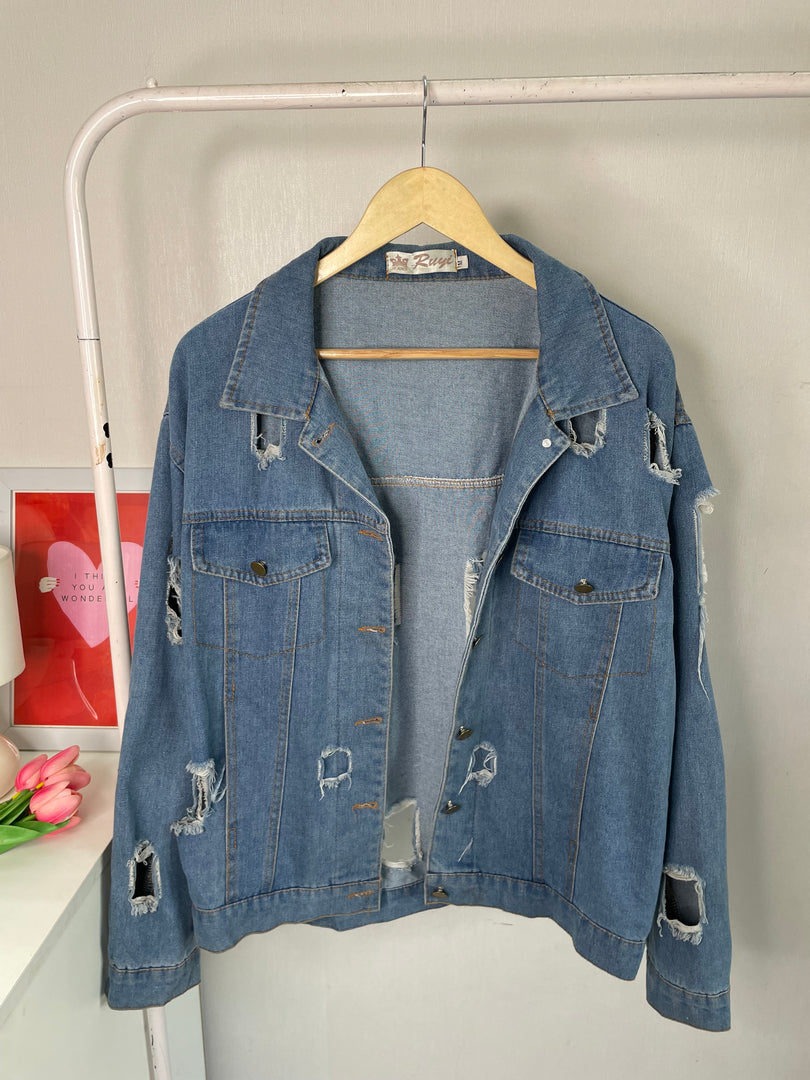 Ruyi Cutout Denim Jacket-Bust 46