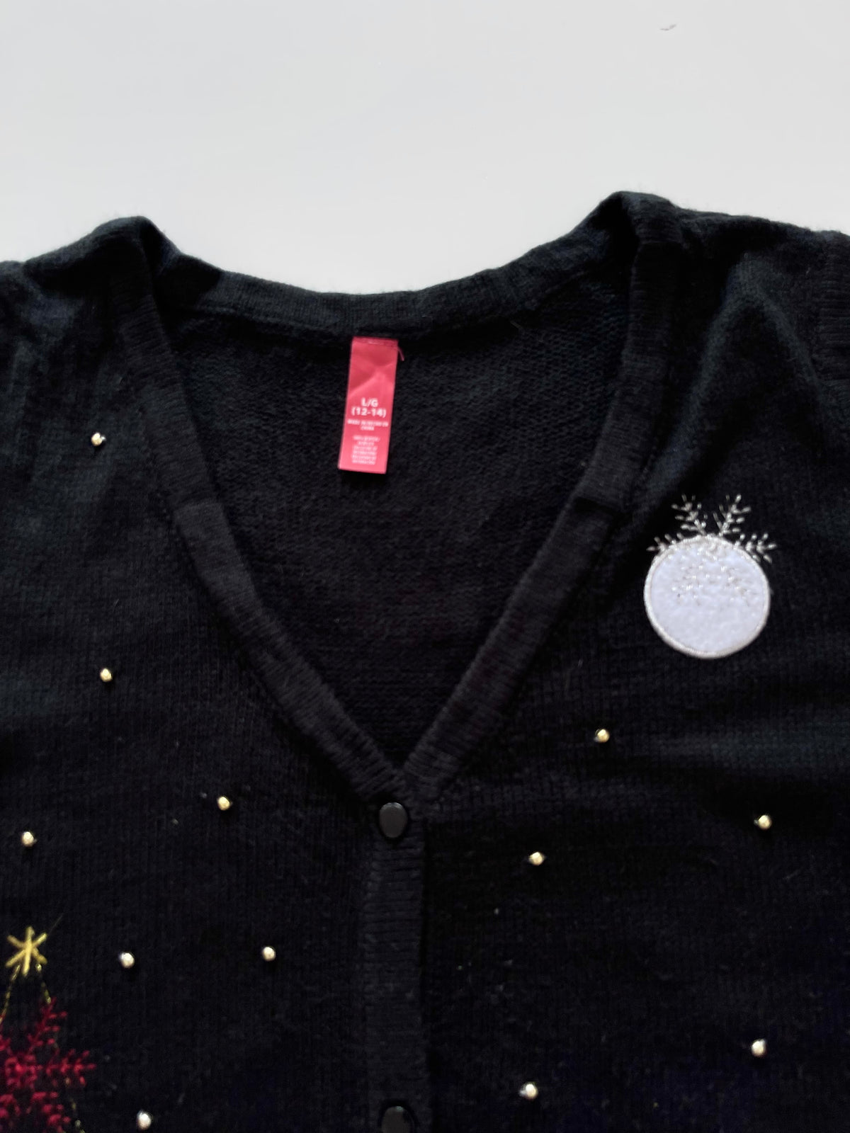 Embroidered Christmas Vest Sweater-Bust 42