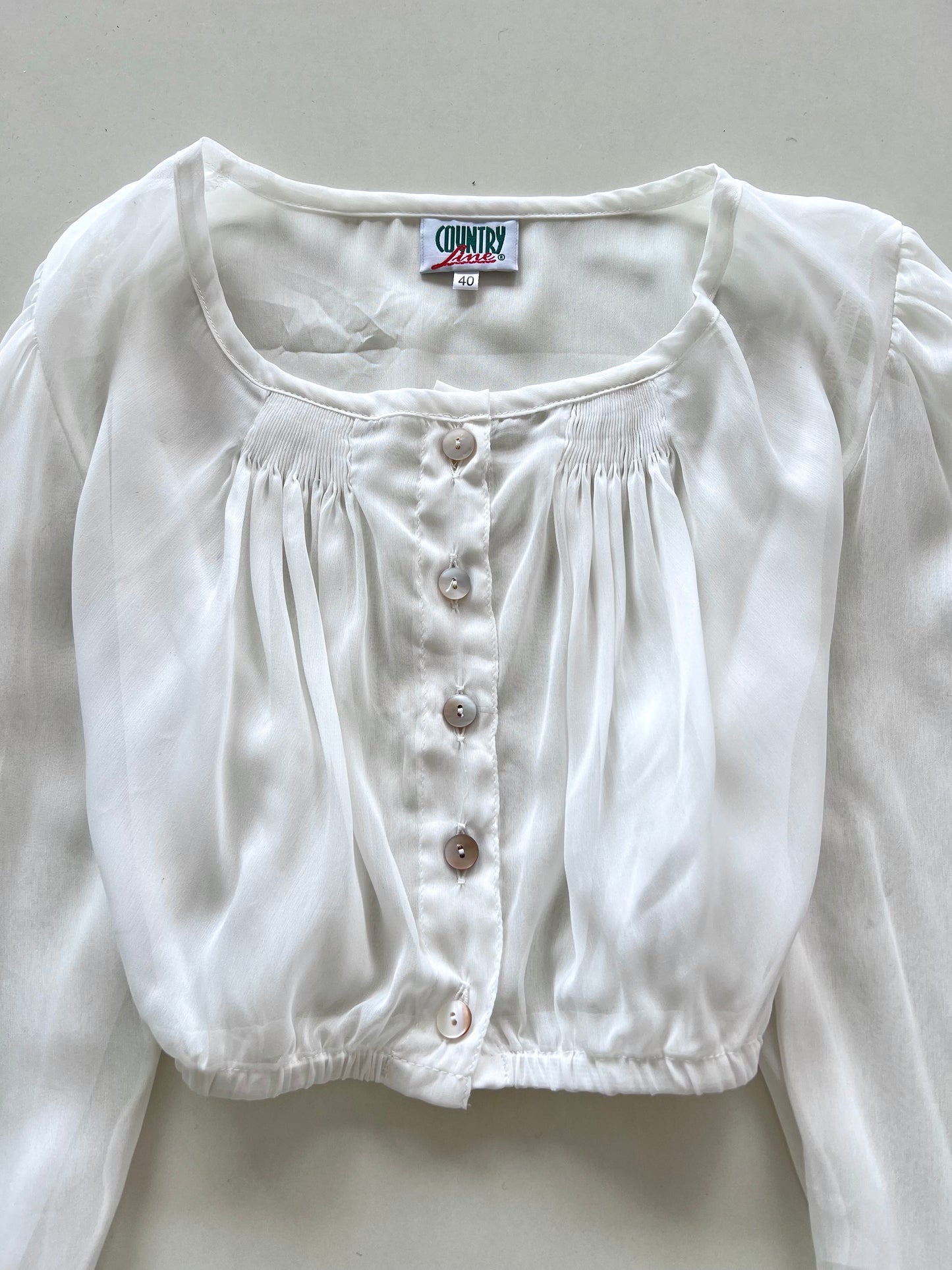 Country Line Sheer Vintage Top-Bust 36