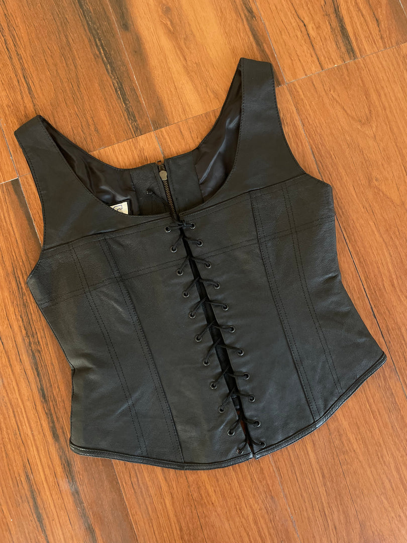 Leather Top-Bust 34