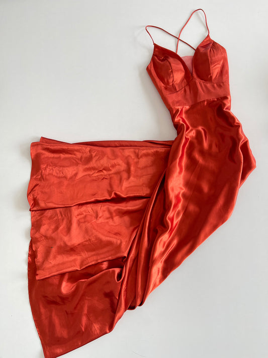 Vintage Satin Dress-Bust 38