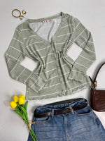 Load image into Gallery viewer, La Vie En Rose Laurel Green Pre Winter Top - Bust 36 to 38
