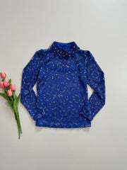 ROYAL BLUE LACE TOP - BUST 30 TO 32