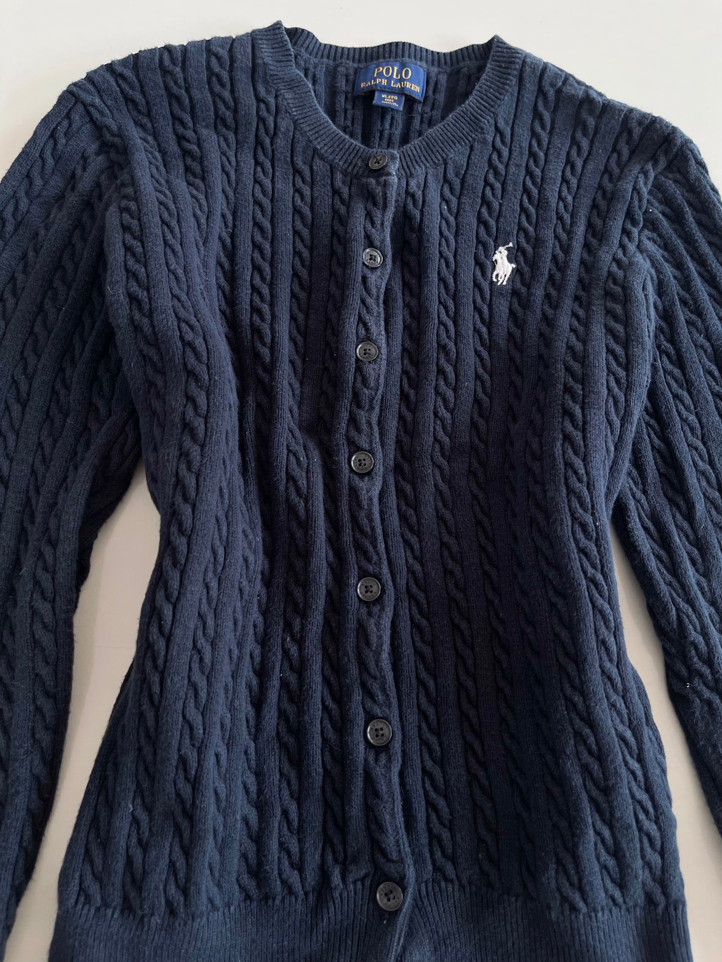 Vintage Ralph Lauren 100% Cotton Cardigan-Bust 34 to 36