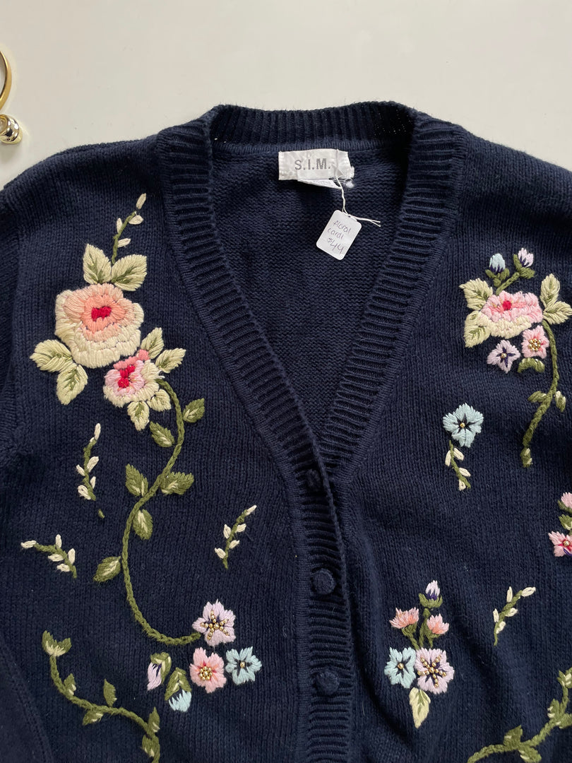 SIM Embroidered Cardigan -Bust 36 to 40