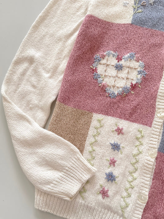 Alfred Dunner Embroidered Cardigan Sweater-Bust 36