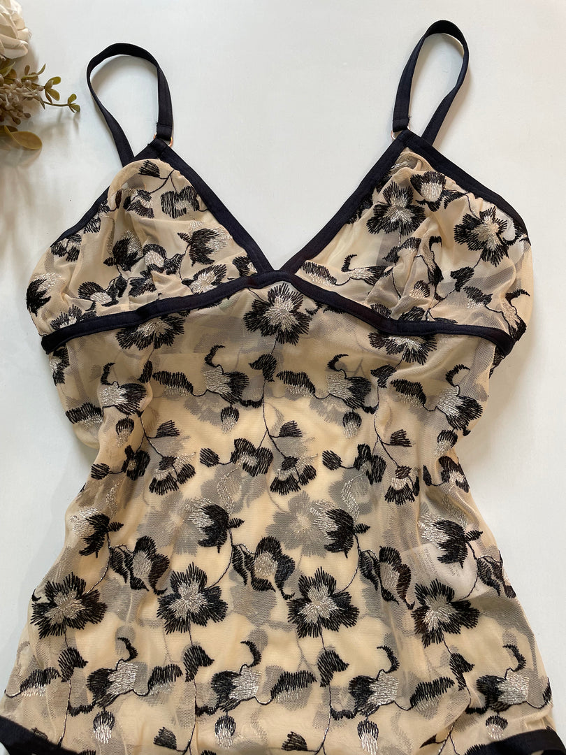 INC Sheer Lingerie Lace Bodysuit-Bust 28 to 30