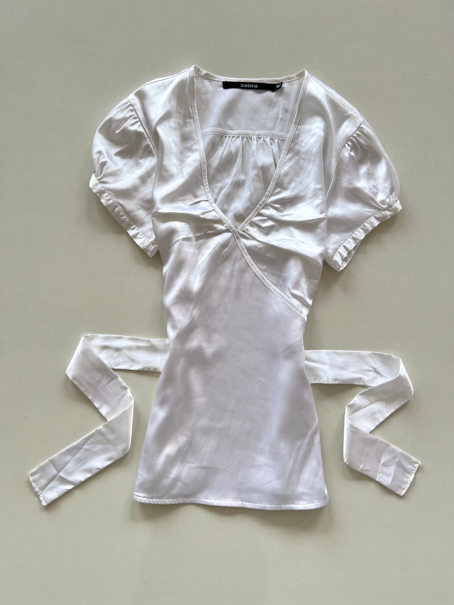 Zebra Satin Vintage Top-Bust 38