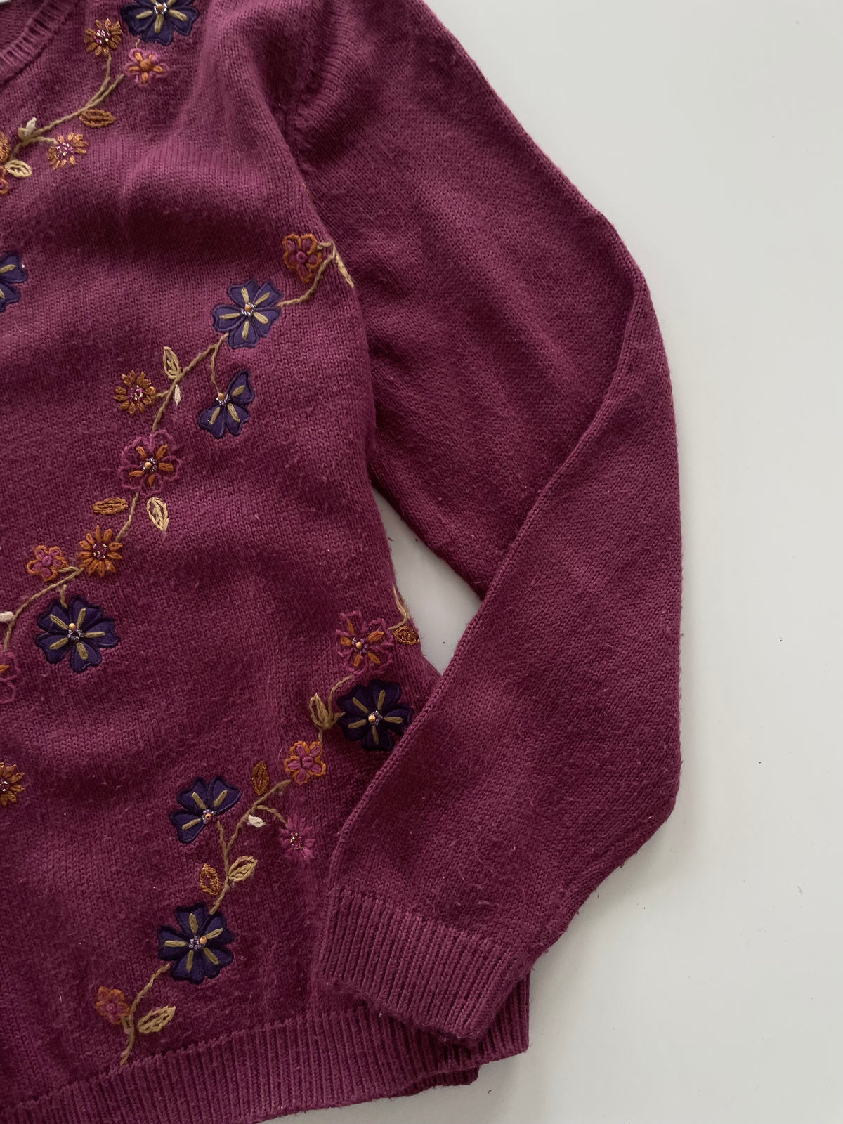 Alfred Dunner Embroidered Sweater-Bust 46