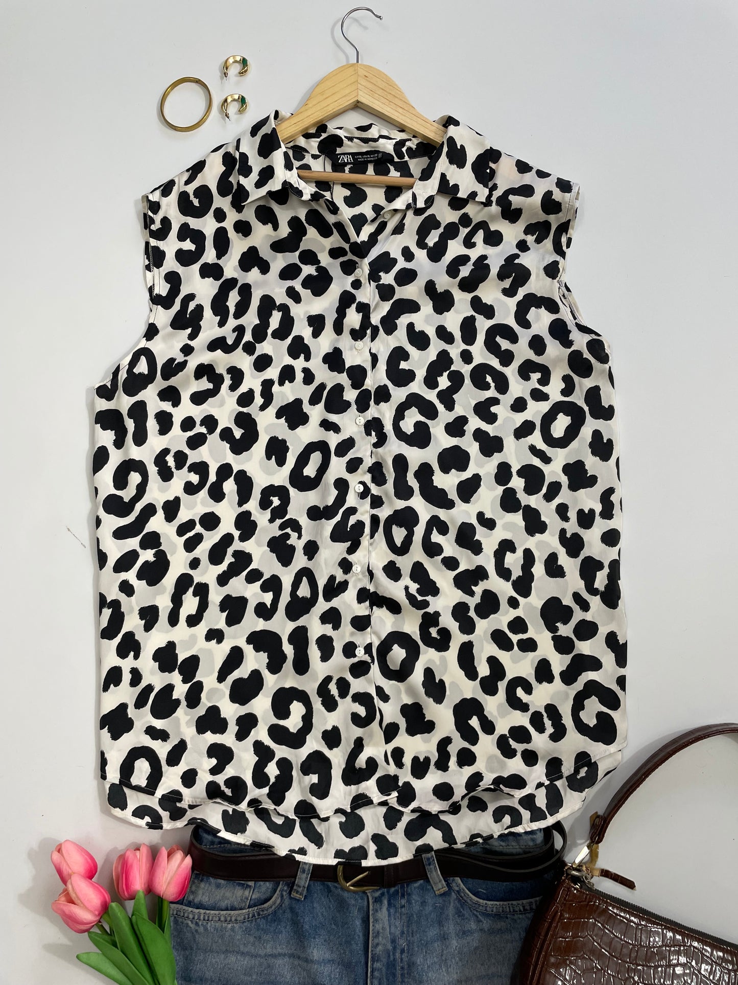 Zara Satin Shirt-Bust 46