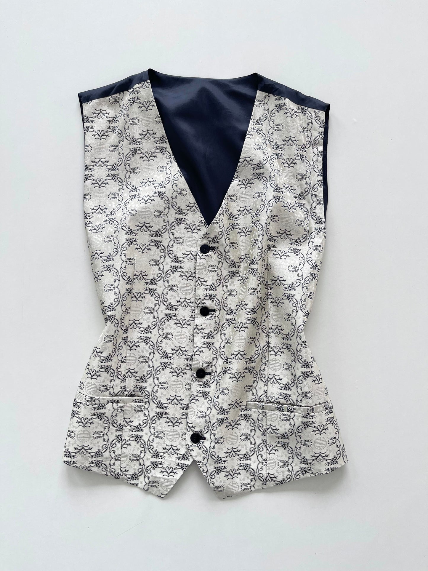 Jacquard Vintage Waistcoat-Bust 44