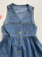 Load image into Gallery viewer, Skater Buttondown Denim Dress-Bust 32
