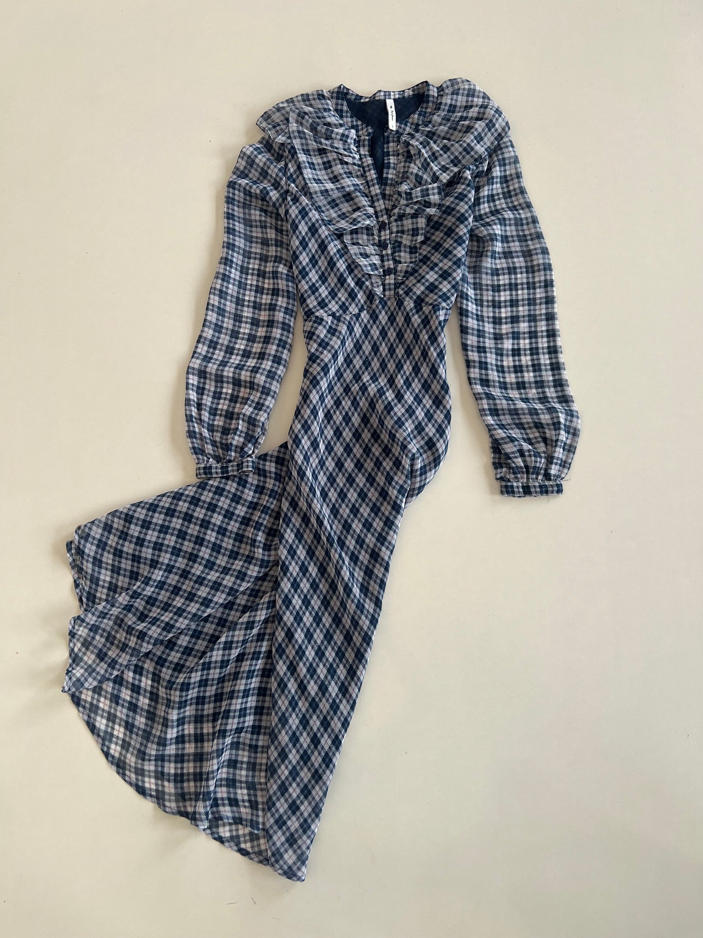 Vintage Ruffle Dress-Bust 38