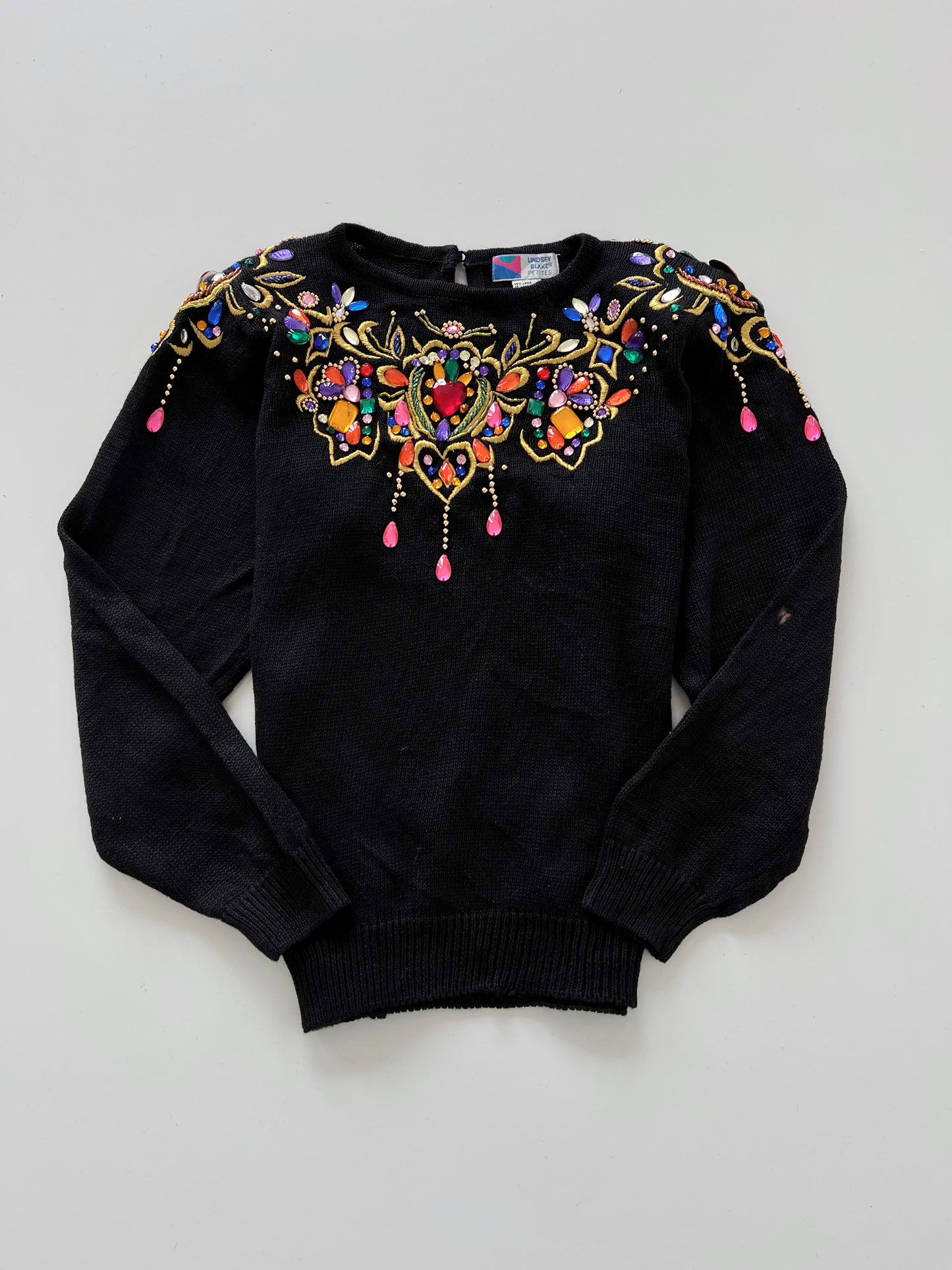 Lindsey Blake Embroidered Sweater-Bust 40