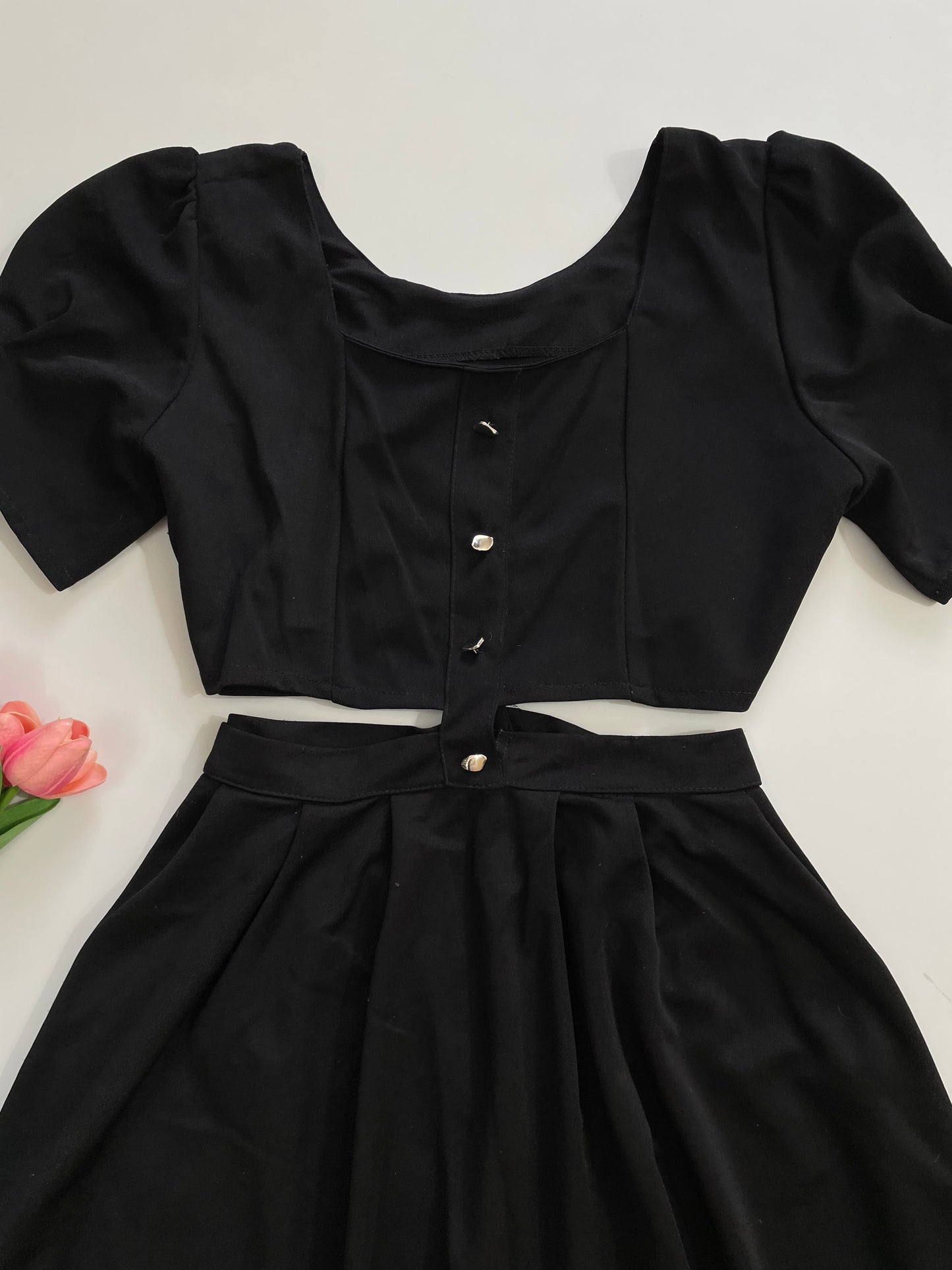 Black Cutout Dress-Bust 38