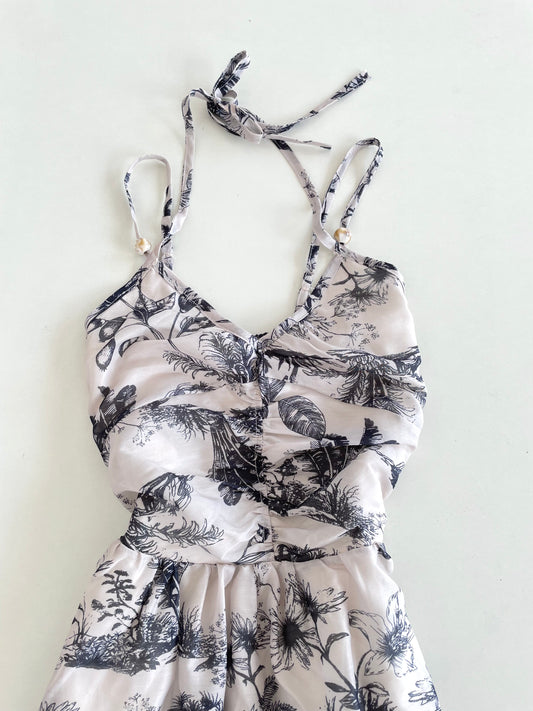 Forest Scenes Slip Dress-Bust 28 to 30