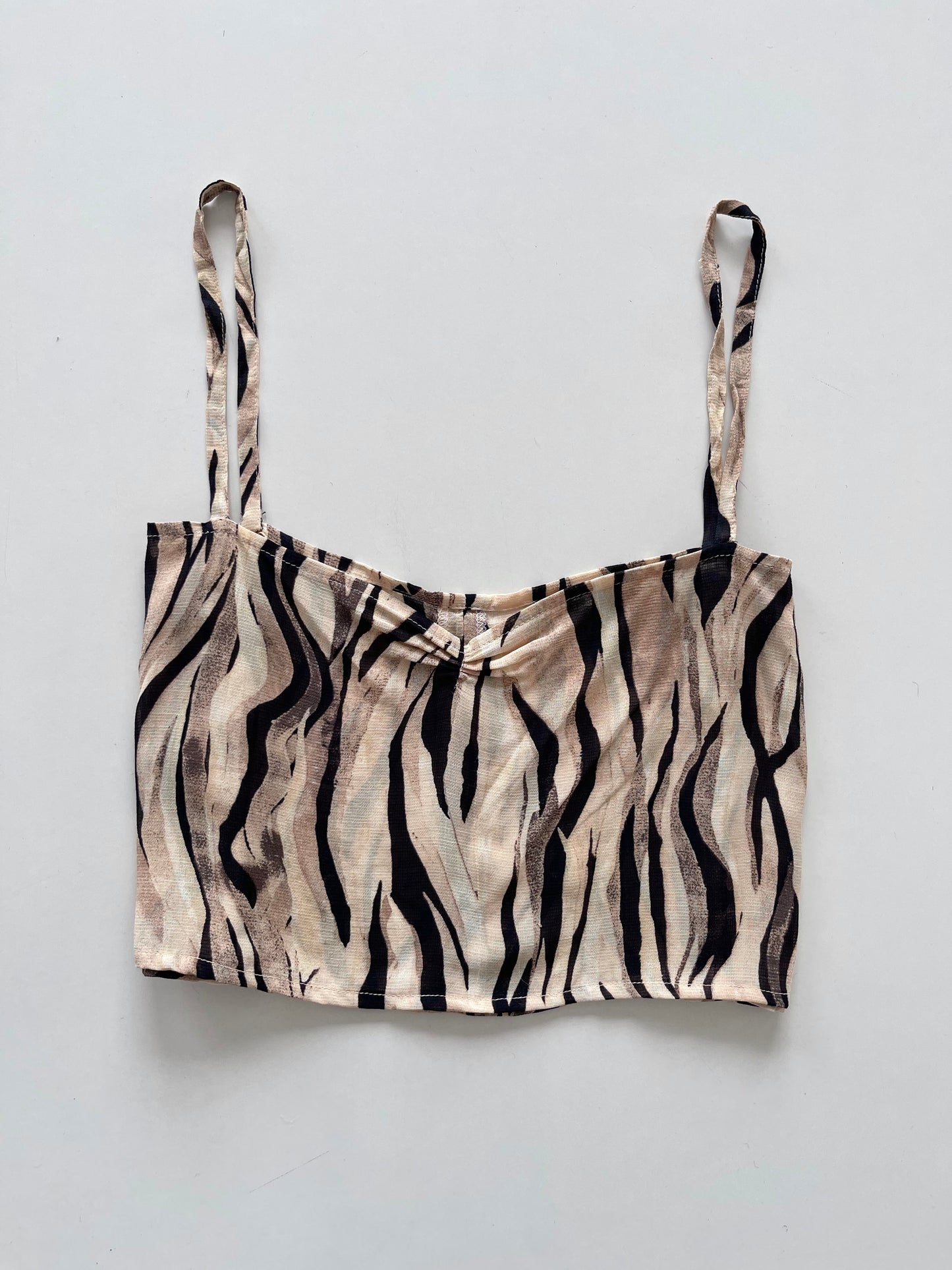 Animal Print Sheer Top-Bust 38