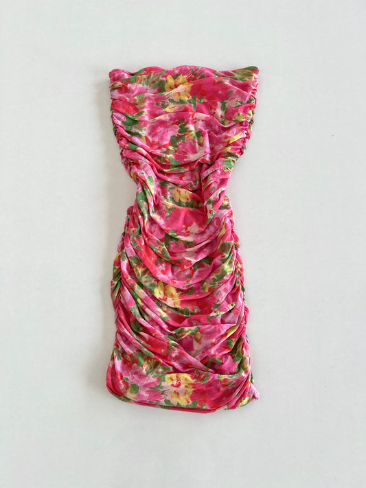 Pinkrose Ruched Dress-Bust 48 to 50